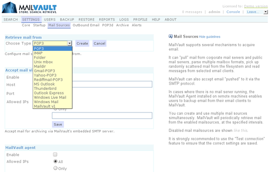 mailvault-mailsources-types